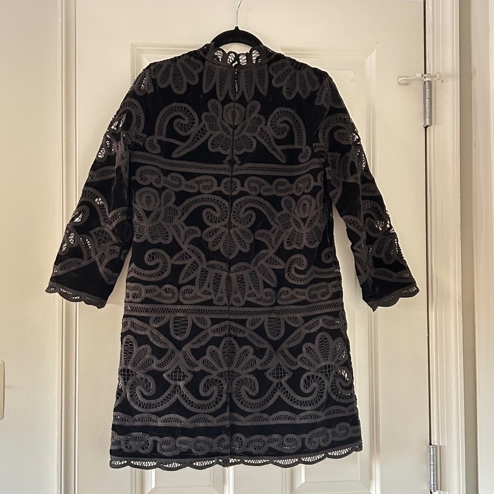 Tuckernuck Velvet Battenburg Lace Mod Ellie Dress (Size 0) - Picture 6 of 6
